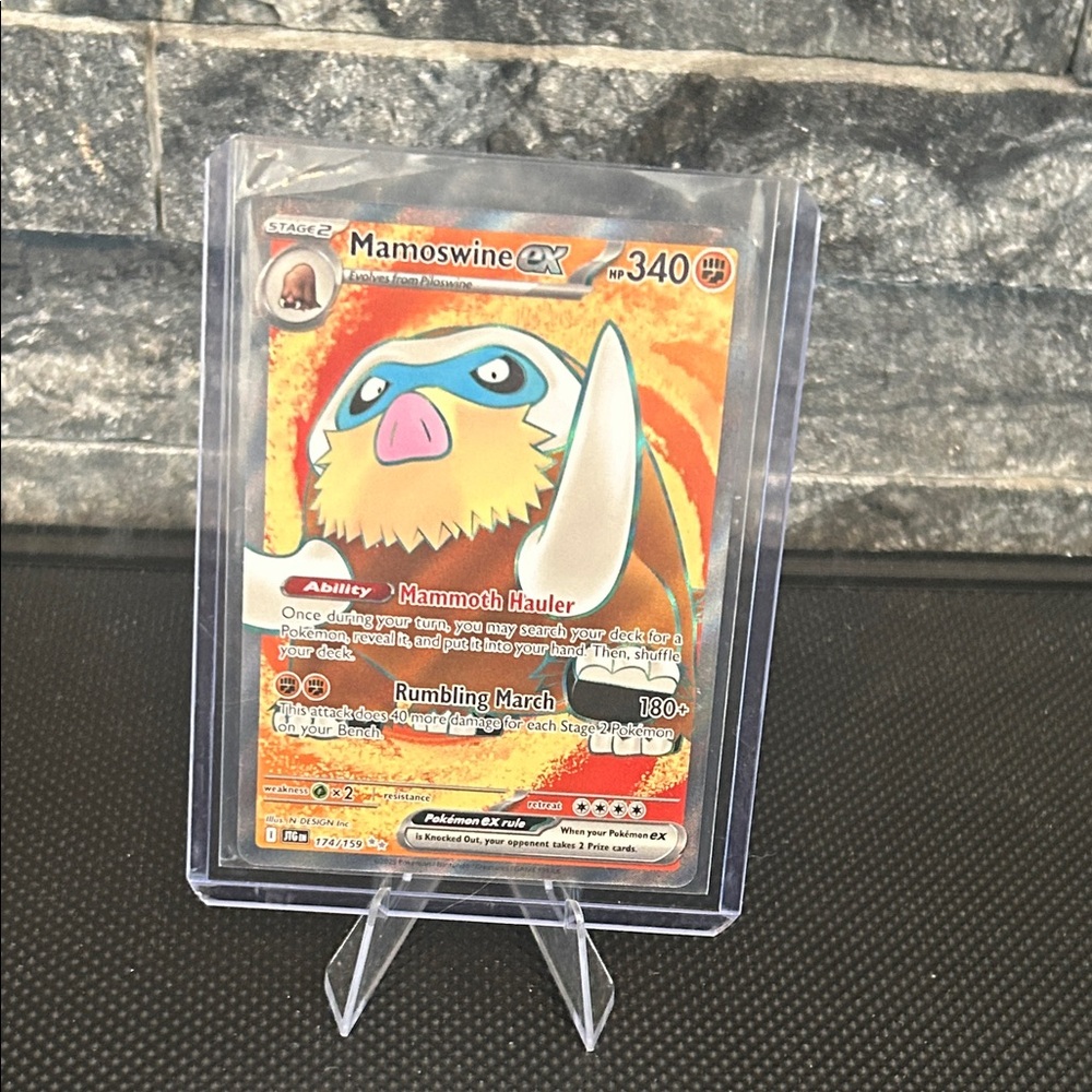 Pokemon Mamoswine EX Full Art Holo 174/159 Card from‎ Journey Together Set